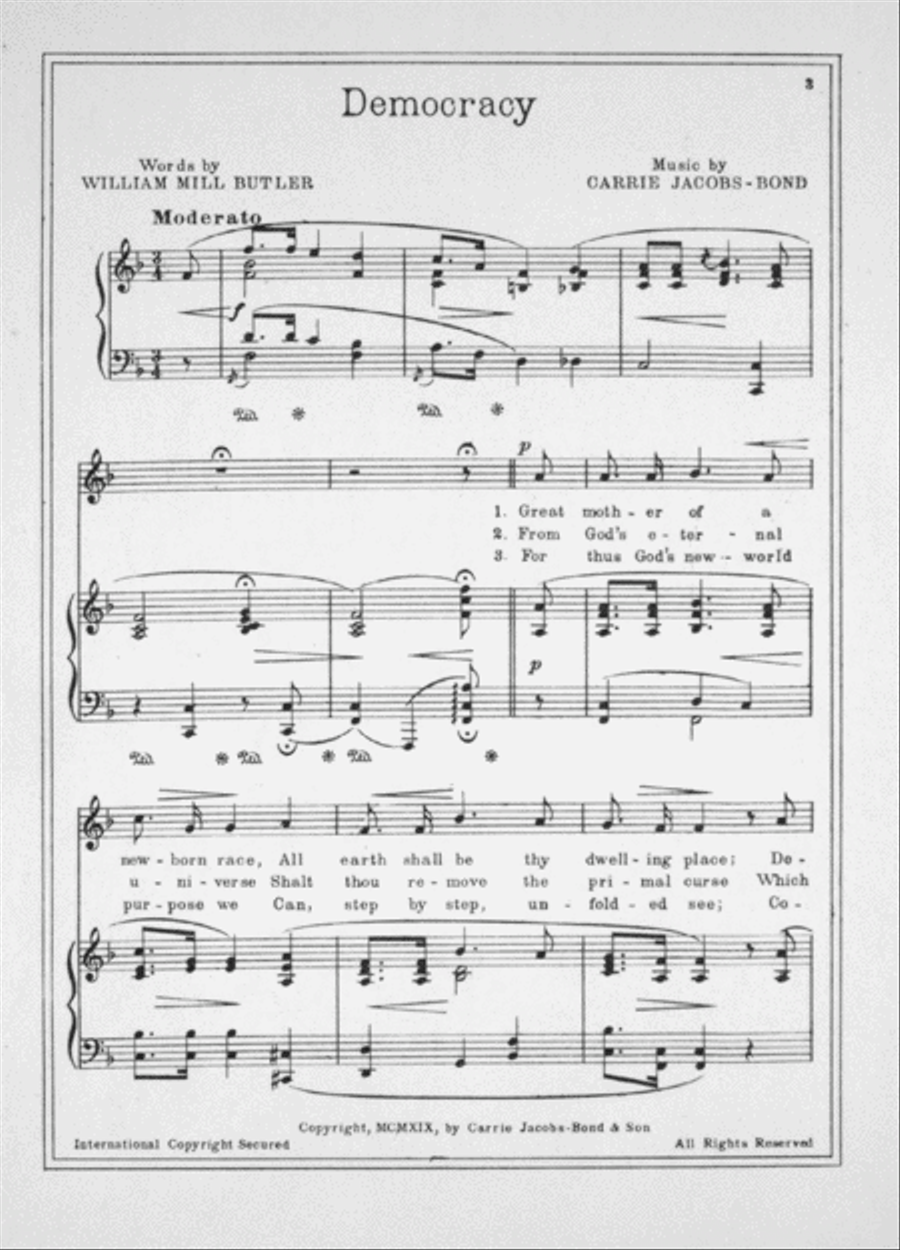 Democracy. Song Voice scores gallery preview page 2