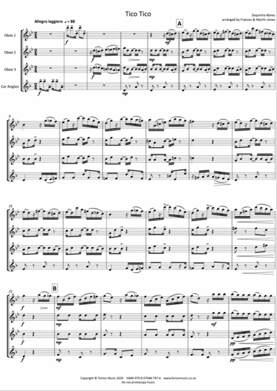 Tico Tico Oboe scores gallery preview page 2