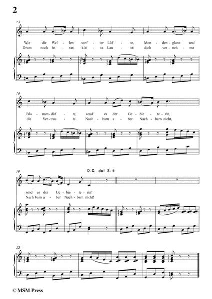 Schubert-An die Laute,Op.81 No.2,in C Major,for Voice&Piano image number null