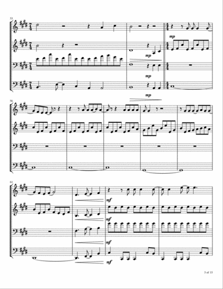 Time Stand Still Brass Ensemble scores gallery preview page 6
