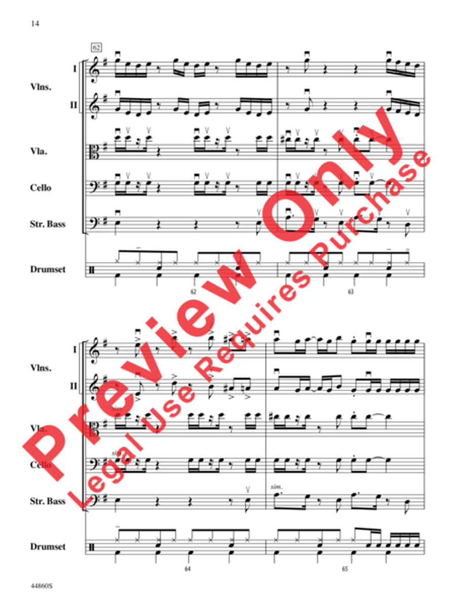 Uptown Funk String Orchestra scores gallery preview page 15