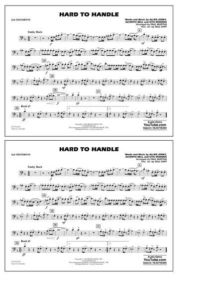Hard to Handle (arr. Paul Murtha) - 2nd Trombone
