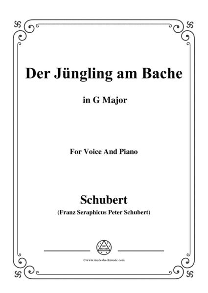 Schubert-Der Jüngling am Bache,G Major,for voice and piano image number null
