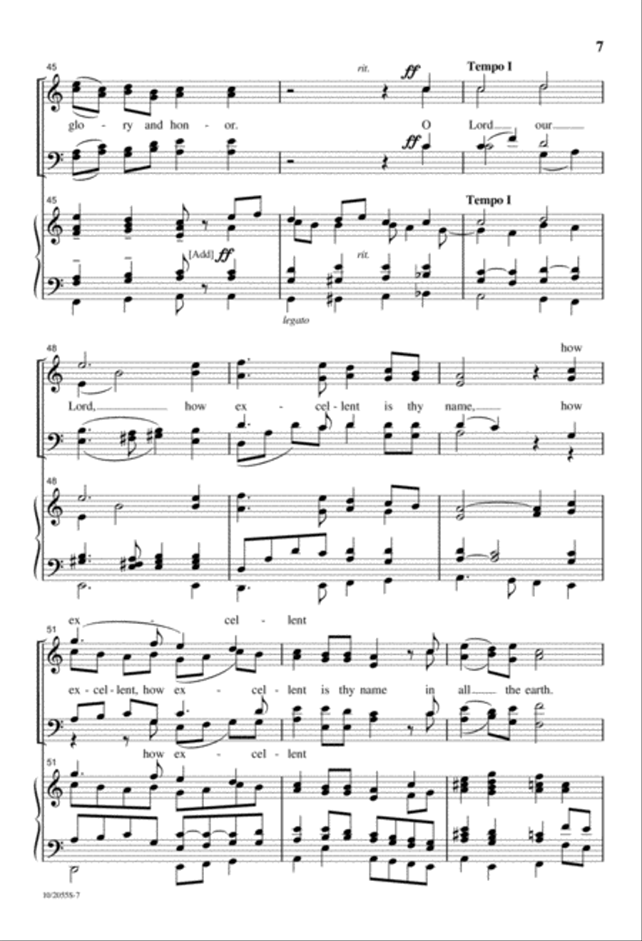 Psalm 8 4-Part scores gallery preview page 7