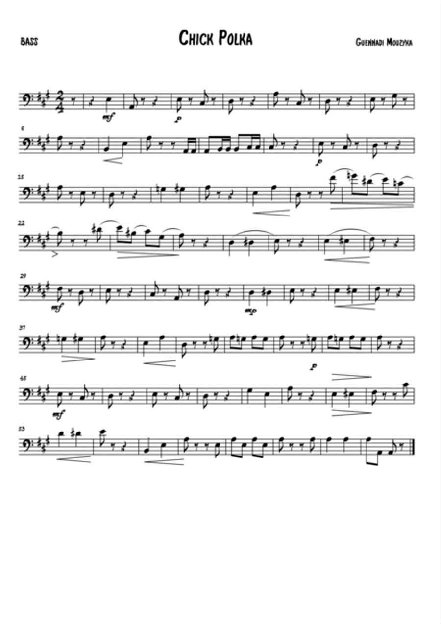 Chick Polka Piano Quartet scores gallery preview page 2