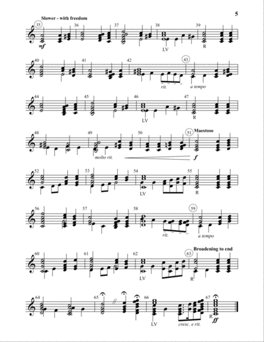 Ring with 6 for Lent and Easter Handbell Choir scores gallery preview page 4