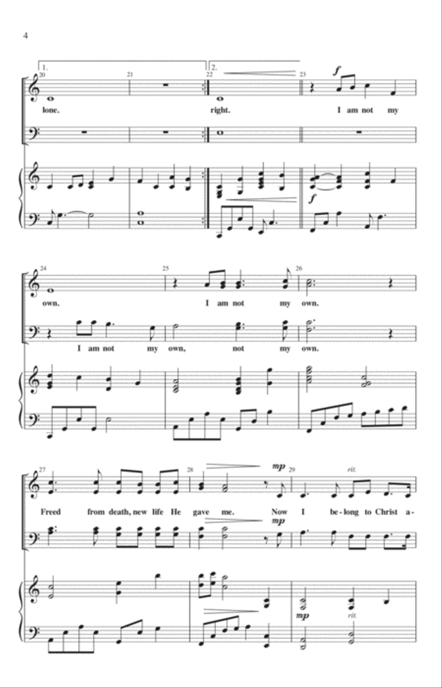 I Am Not My Own 4-Part scores gallery preview page 3