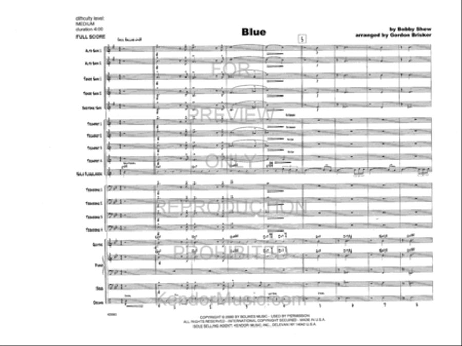 Blue Blue Jazz Ensemble scores gallery preview page 2