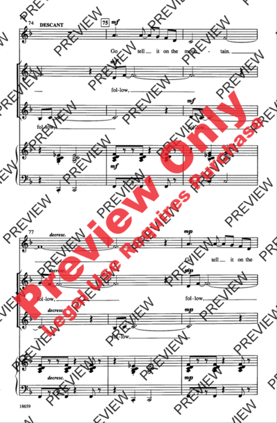 Shepherds, Go Tell! 2-Part scores gallery preview page 9