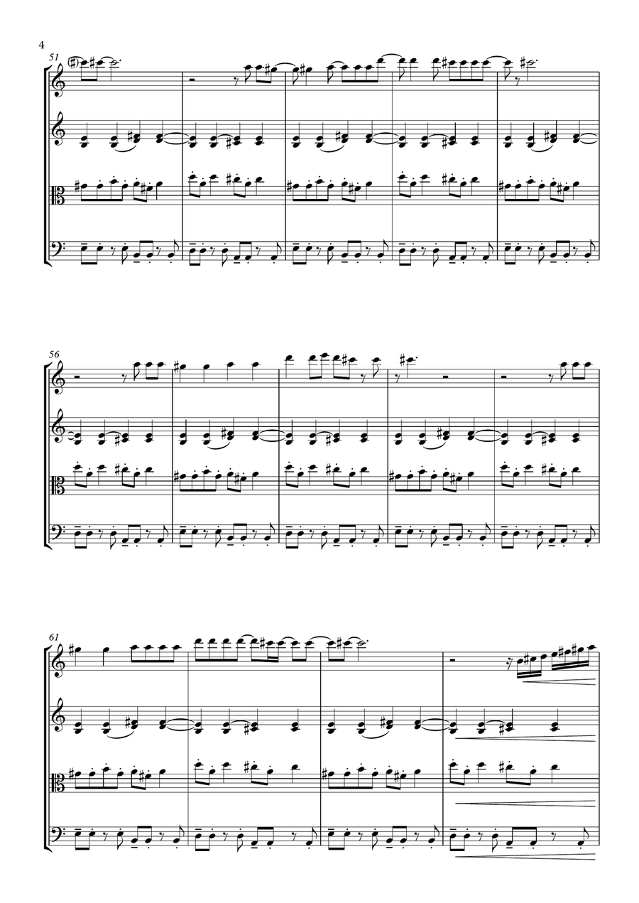 Bittersweet Symphony String Quartet scores gallery preview page 4