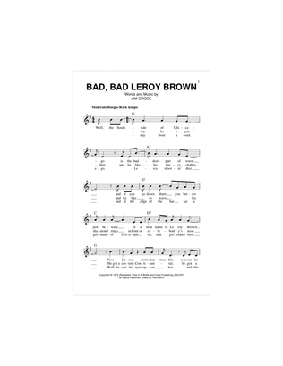 Book cover for Bad, Bad Leroy Brown