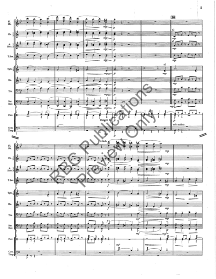 Cortege Marche Concert Band scores gallery preview page 6