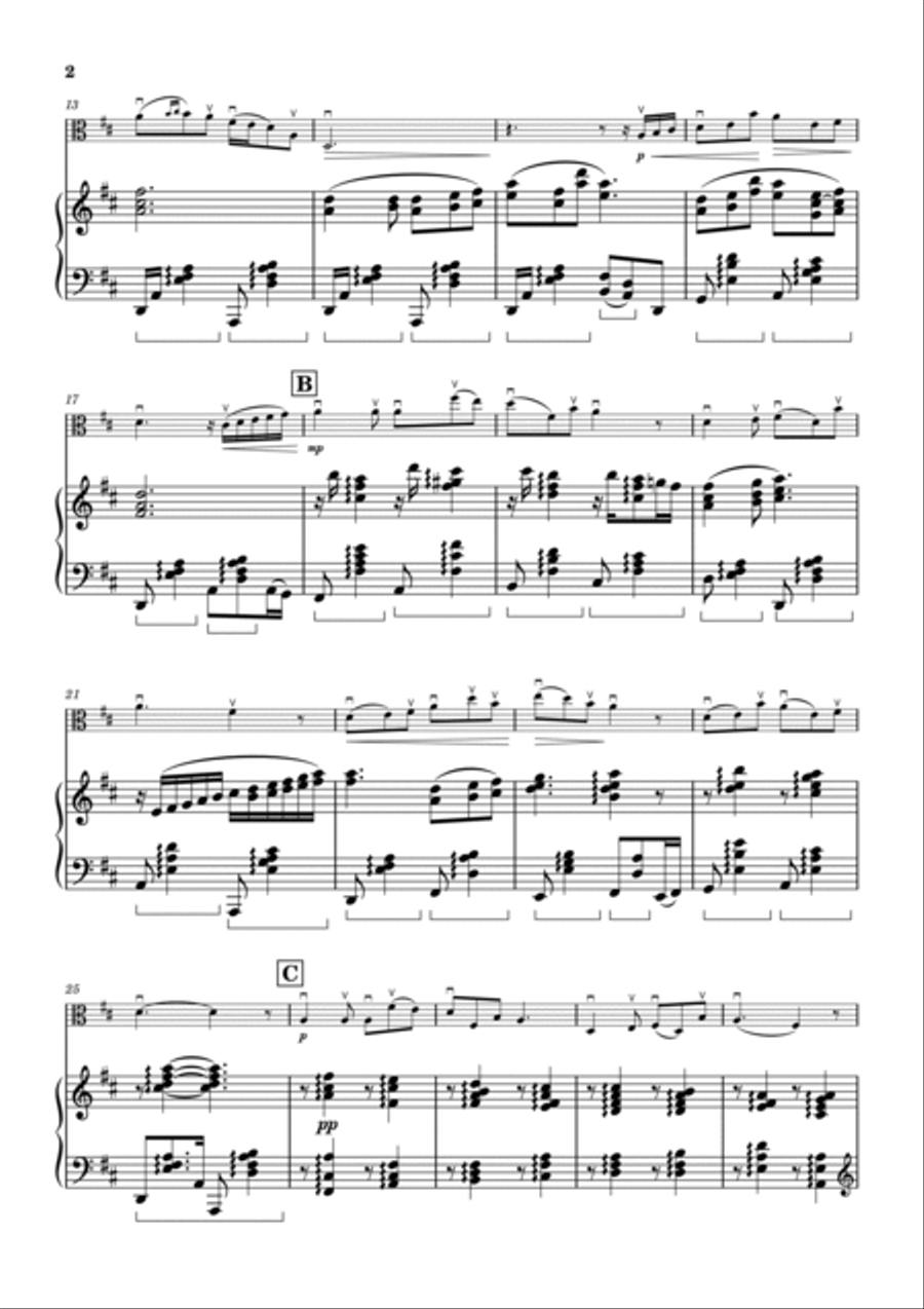 Gondora no Uta (The Gondola Song) String Duet scores gallery preview page 2