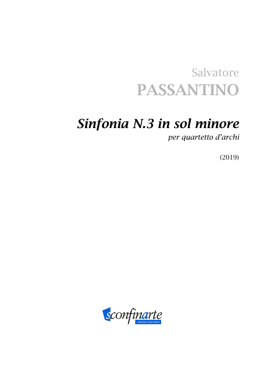Salvatore Passantino: SINFONIA N.3 IN SOL MINORE (ES-21-037)