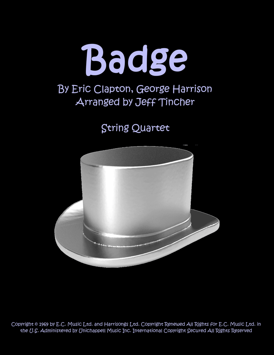 Badge by Cream String Quartet - Digital Sheet Music