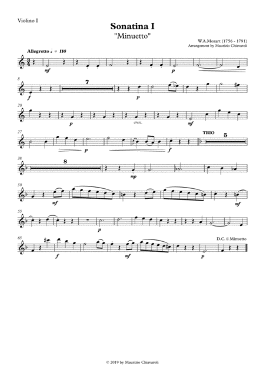 Sonatina I (Minuetto) Sonatina I (Minuetto) String Orchestra scores gallery preview page 6
