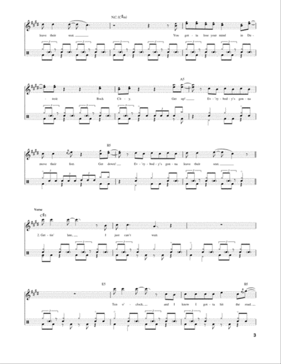 Detroit Rock City Drum Set scores gallery preview page 3