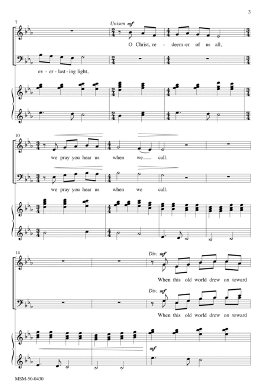 Choral Fantasy on Creator of the Stars of Night 4-Part scores gallery preview page 2