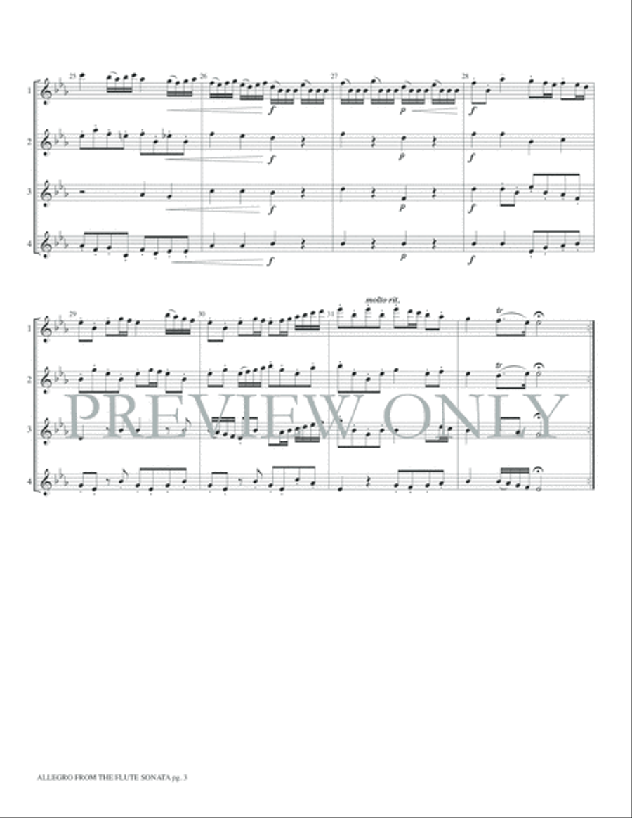Allegro Flute Quartet scores gallery preview page 5