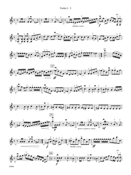 Ode to the Plains and Wild Horses Running (from American Serenade): 1st Violin