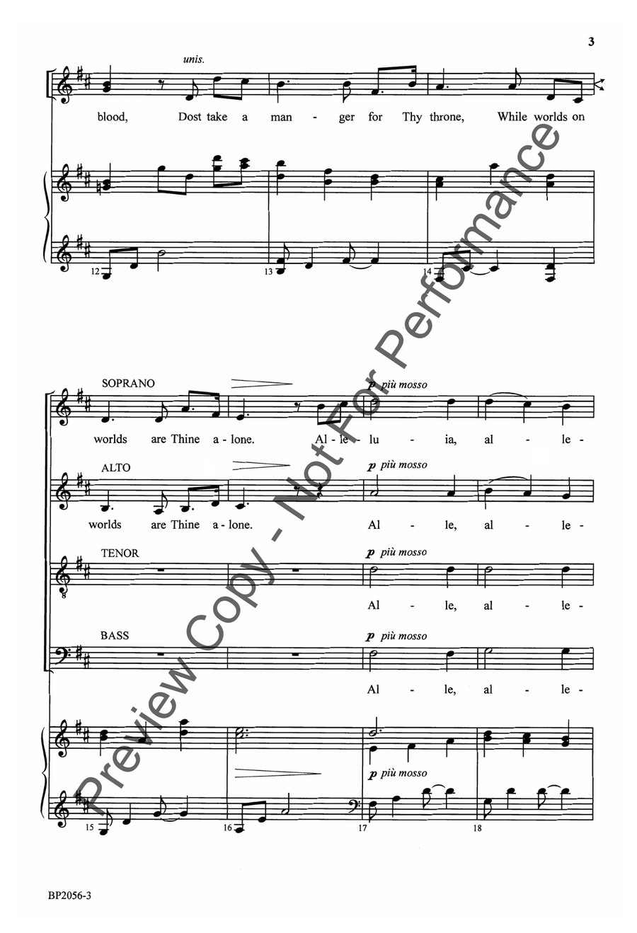 All Praise to Thee 4-Part scores gallery preview page 4