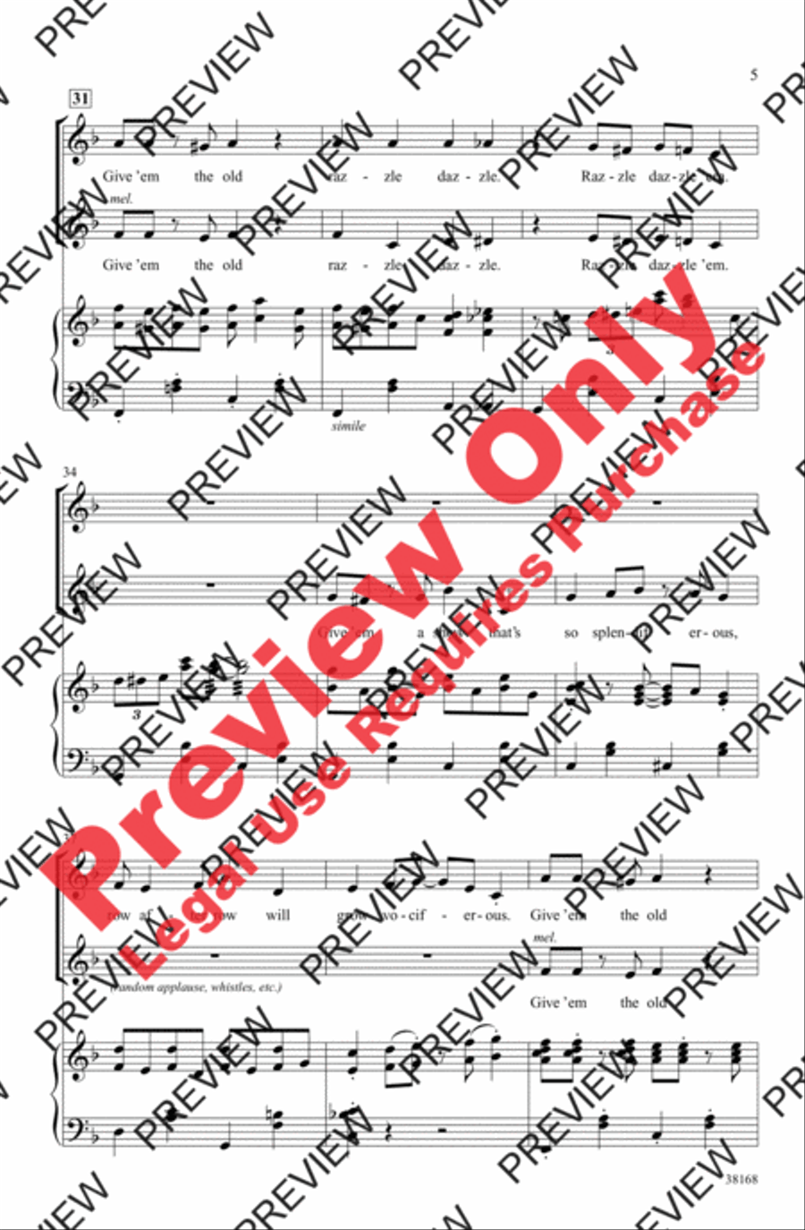 Razzle Dazzle Razzle Dazzle Women's Choir scores gallery preview page 5
