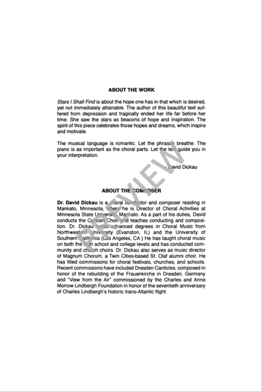 Stars I Shall Find (SATB) 4-Part scores gallery preview page 3
