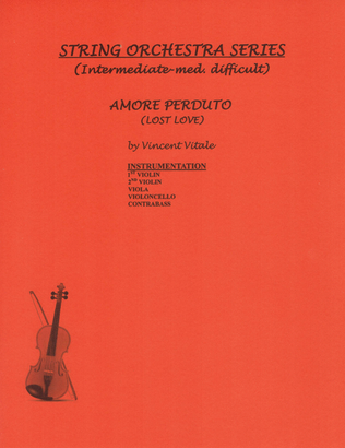 Book cover for AMORE PERDUTO (intermediate-med. difficult)