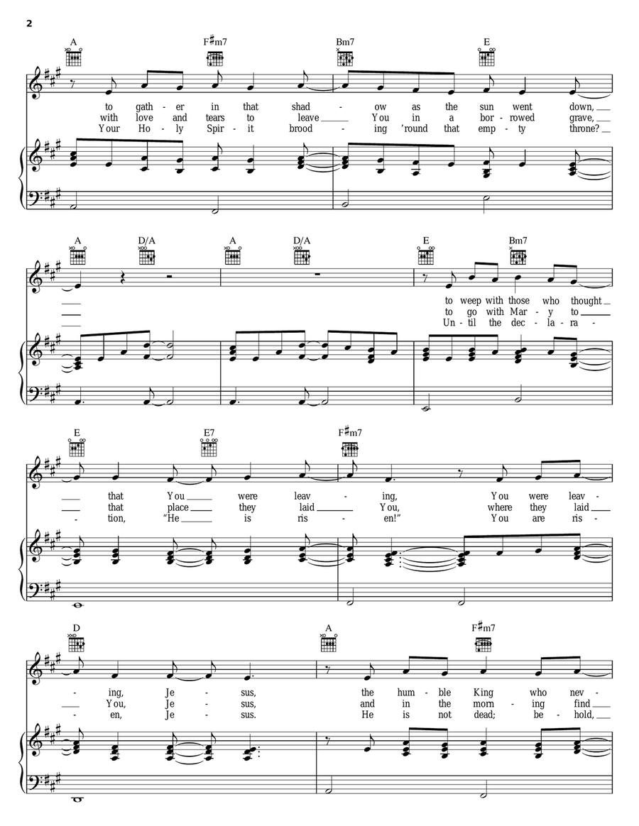 The Wonder Of Your Cross Piano, Vocal, Guitar scores gallery preview page 2