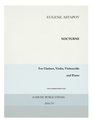 Nocturne for Clarinet, Violin, Cello & Piano