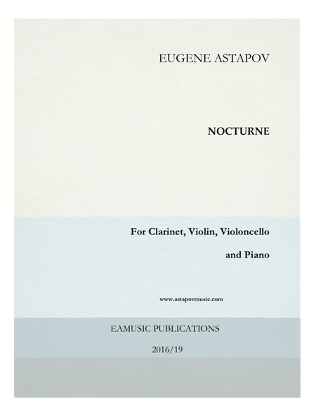 Nocturne for Clarinet, Violin, Cello & Piano image number null