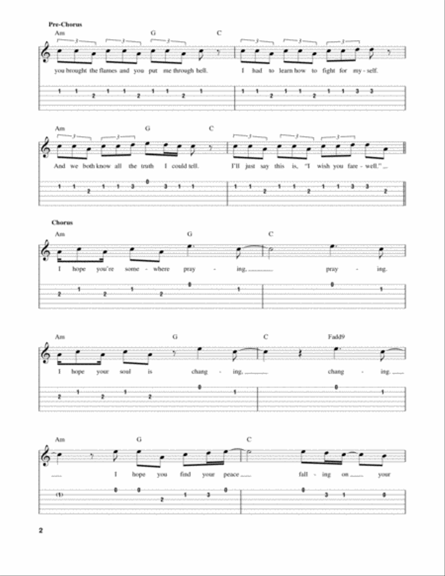 Praying Acoustic Guitar scores gallery preview page 2