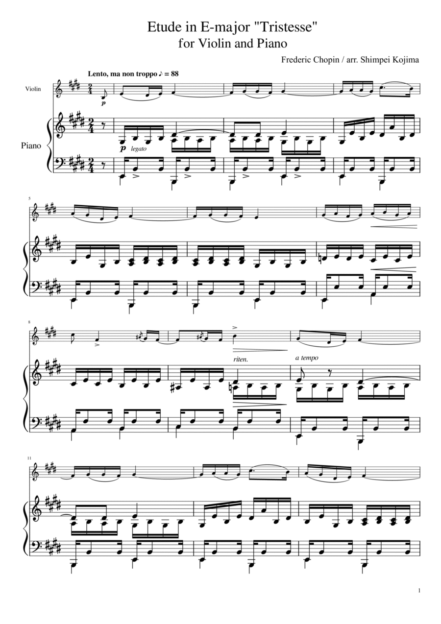 Chopin : Etude 