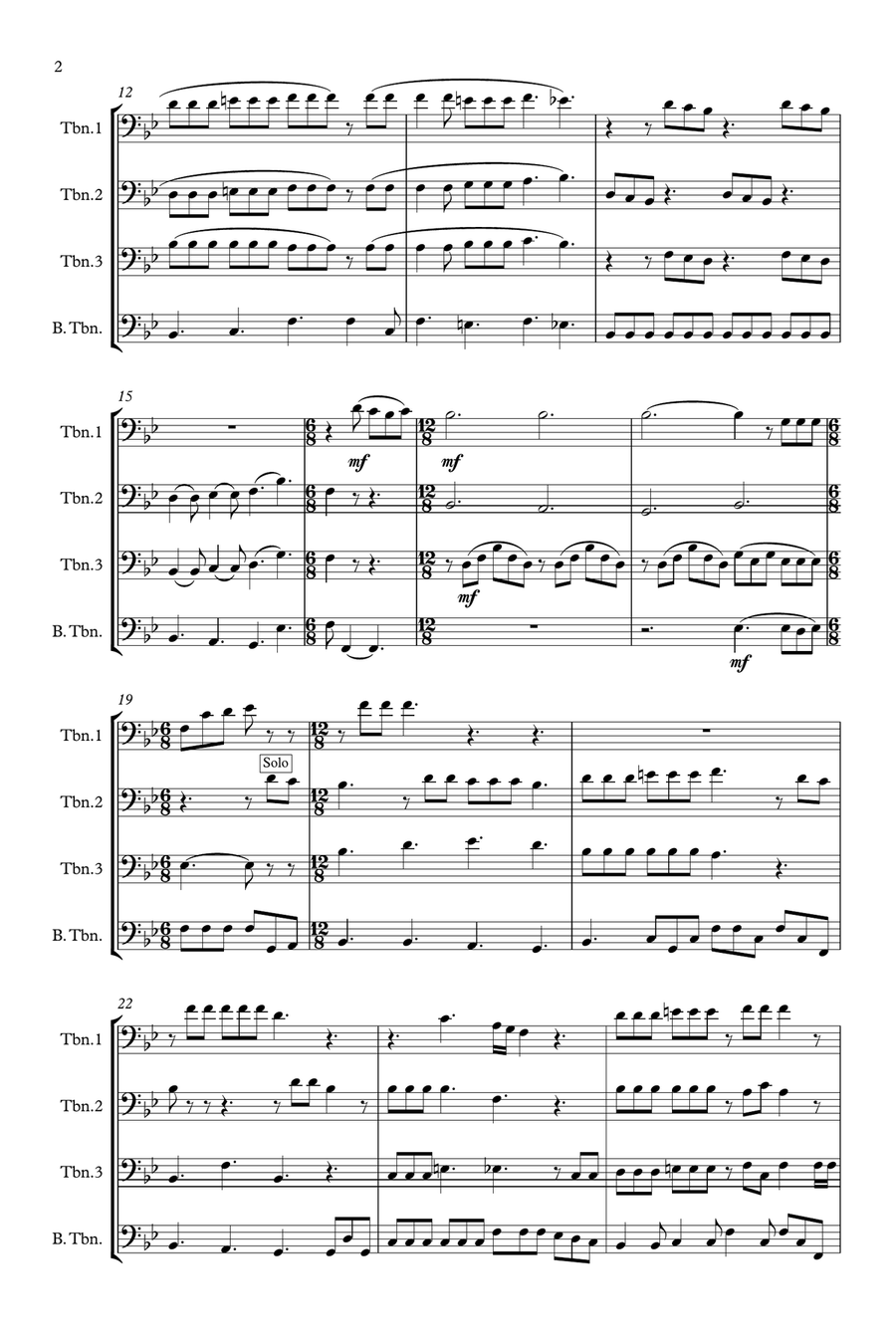 Somebody To Love Brass Quartet scores gallery preview page 2