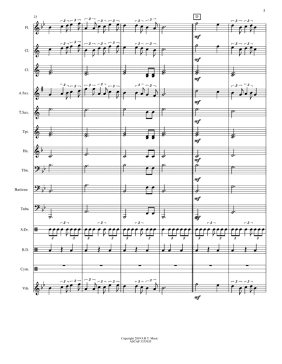 Harbour Suite Concert Band scores gallery preview page 5