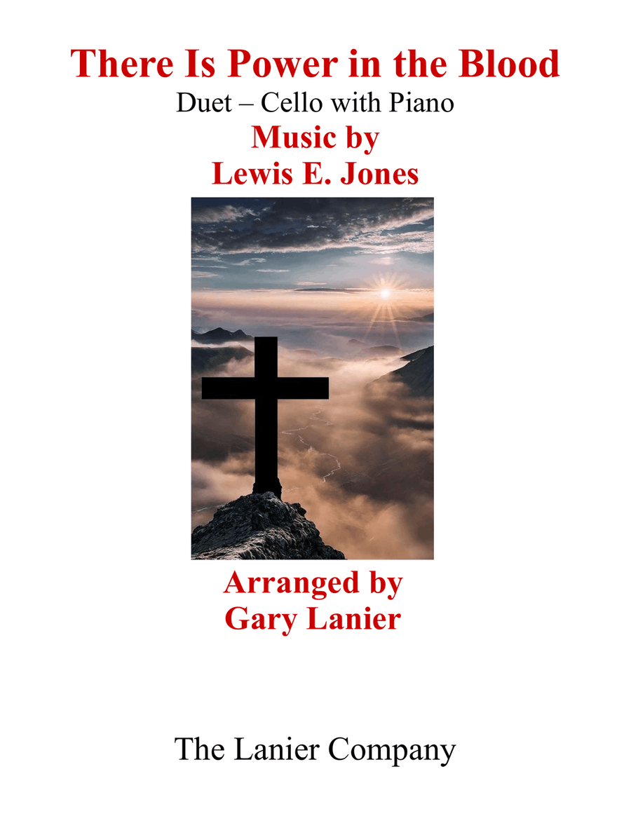 Gary Lanier: THERE IS POWER IN THE BLOOD (Duet – Cello & Piano with Parts) Piano scores gallery preview page 1