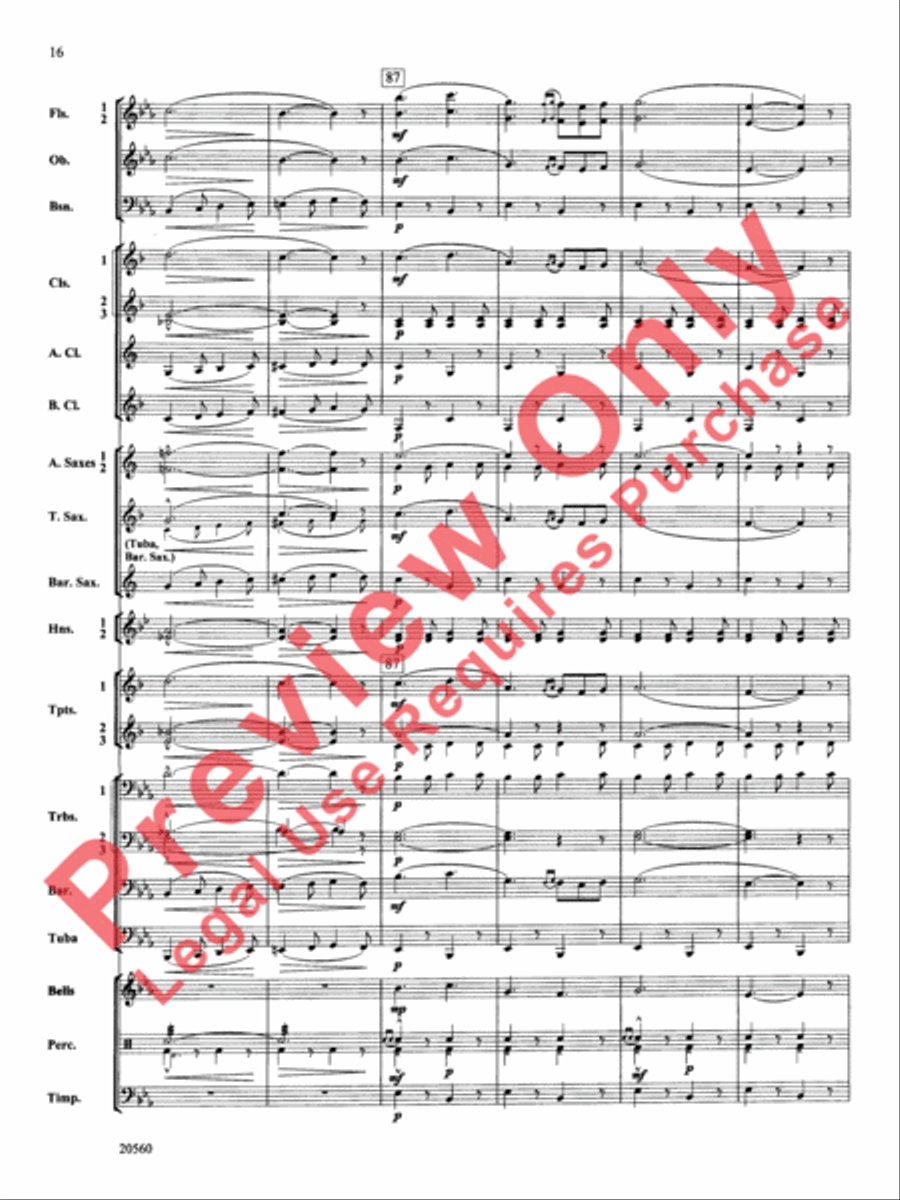 Marche Lorraine Concert Band scores gallery preview page 17