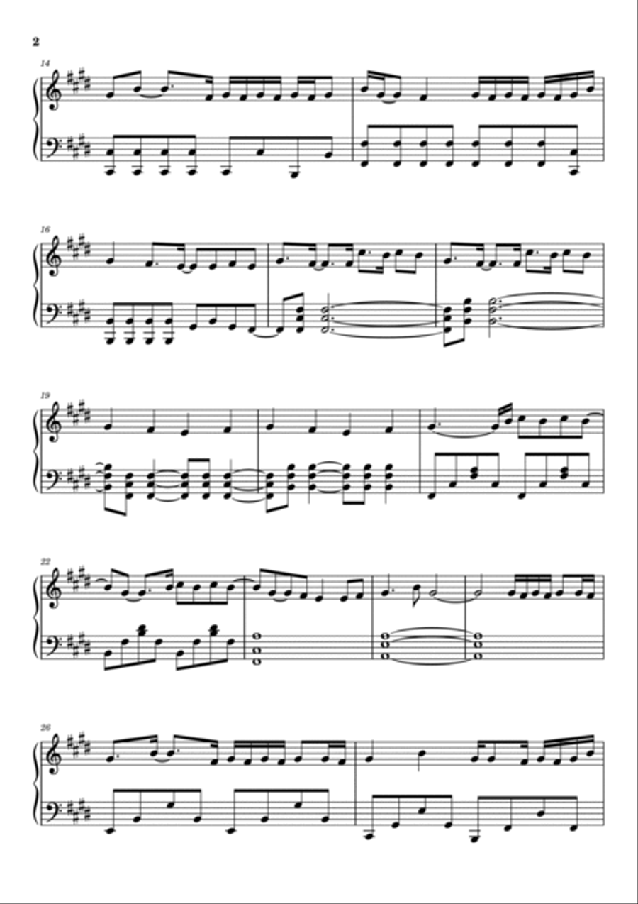 Fluorescent Adolescent Piano Solo scores gallery preview page 2