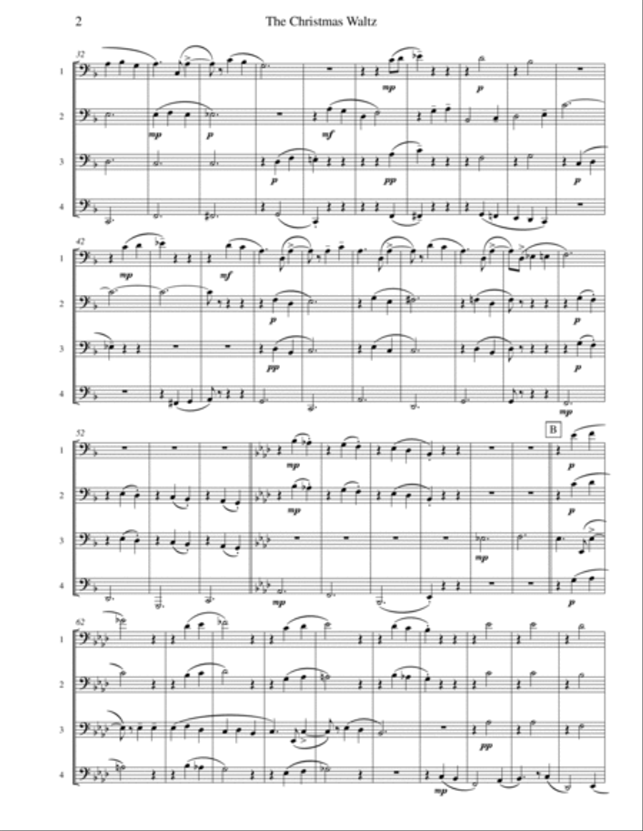 The Christmas Waltz Brass Quartet scores gallery preview page 2