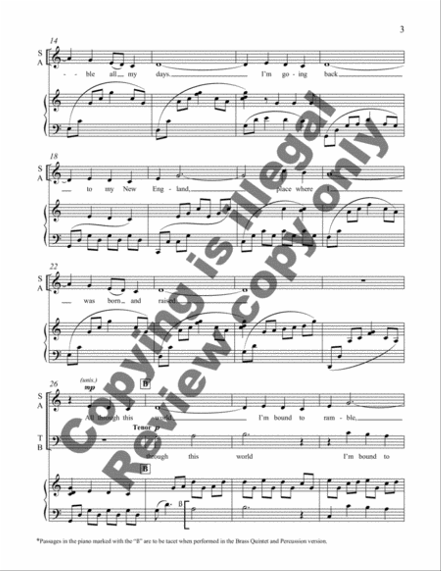 Maid of Constant Sorrow 4-Part scores gallery preview page 17