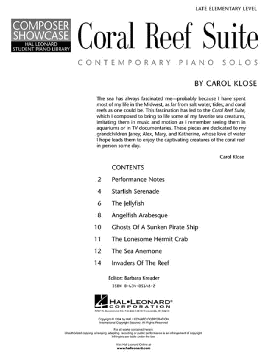 Coral Reef Suite Piano Method scores gallery preview page 2