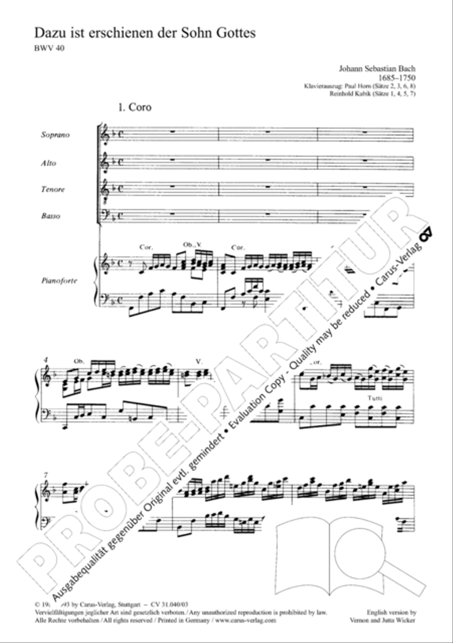 Christ was manifested for this purpose (Dazu ist erschienen der Sohn Gottes) ATB scores gallery preview page 5