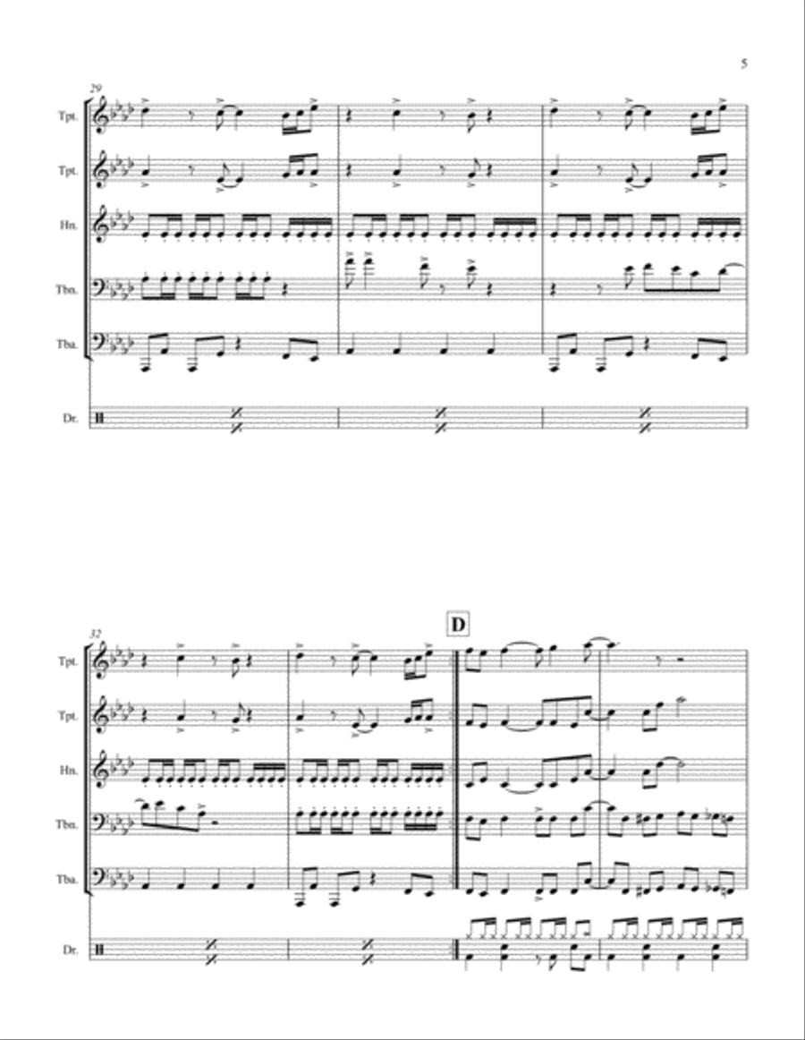 Crazy Train Crazy Train Brass Ensemble scores gallery preview page 5