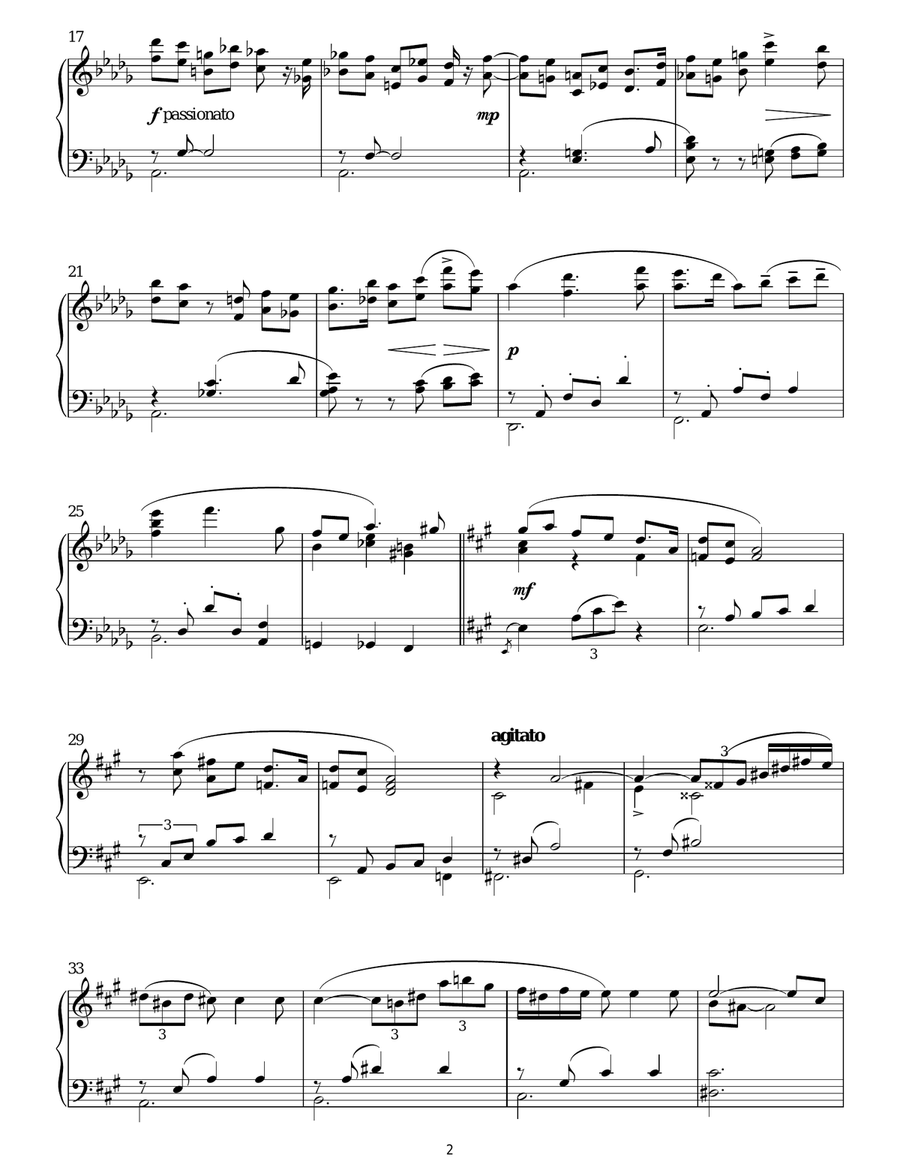 Violin Concerto In A Minor Op. 82, 2nd Movement 'Andante Sostenuto' Violin Solo scores gallery preview page 2