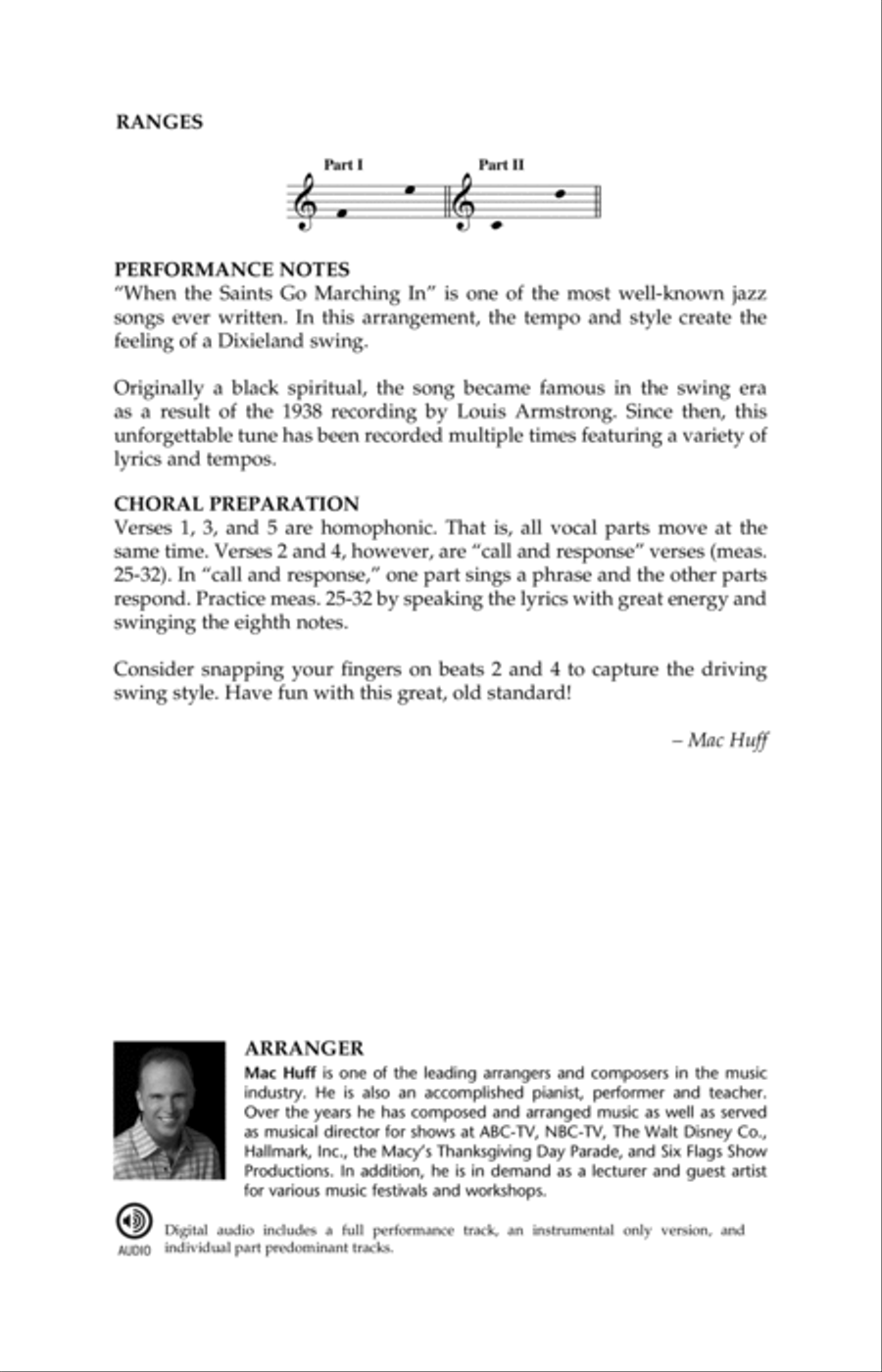 When The Saints Go Marching In (arr. Mac Huff) 2-Part scores gallery preview page 10