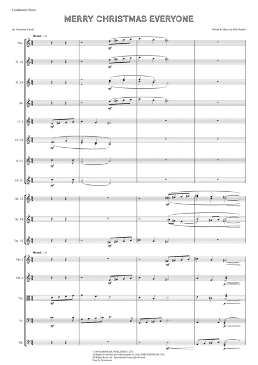 Merry Christmas Everyone Merry Christmas Everyone Full Orchestra scores gallery preview page 2