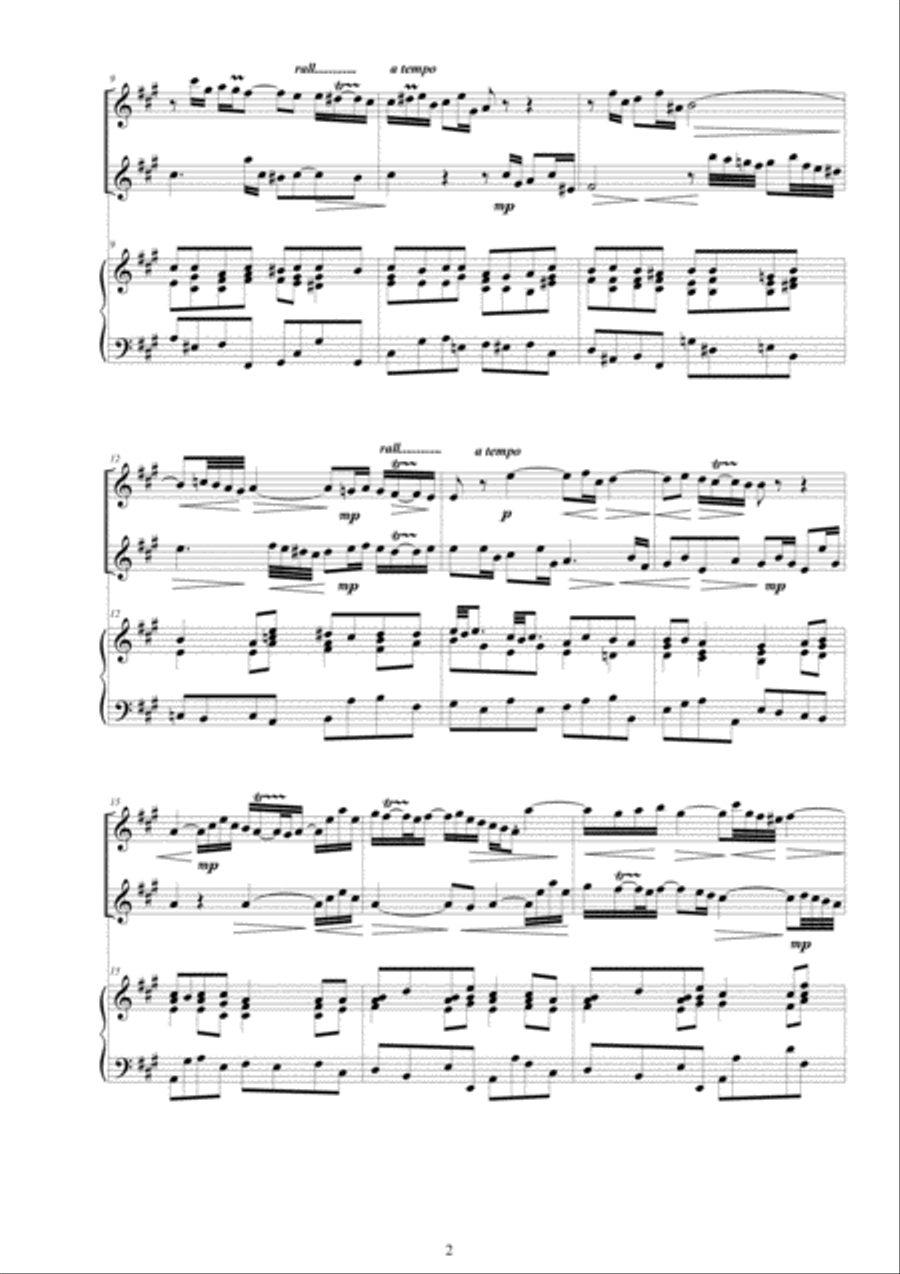 Handel - Trio Sonata No.1 in A major HWV 396 Op.5 for Two Violins and Cembalo Violin scores gallery preview page 2