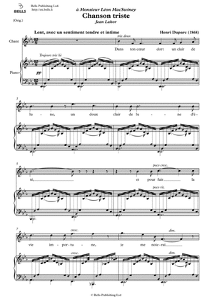 Chanson triste (Original key. E-flat Major)