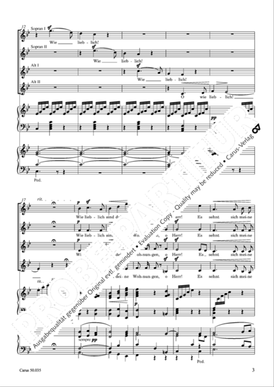How beautiful is thy dwelling place (Wie lieblich sind deine Wohnungen) SSAA scores gallery preview page 4