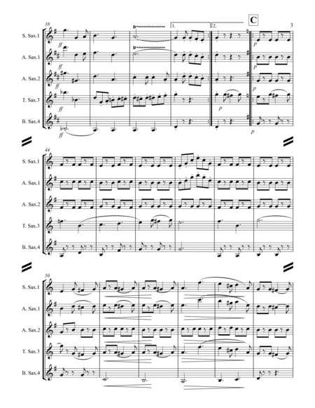 March - Washington Post March (for Saxophone Quartet SATB or AATB) image number null